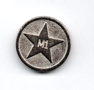 Fichas M1 estilo antiguo redondas £1 medidor de venta moneda para taquillas, carrito de compras, etc. - Imagen 1 de 3