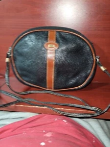 Vintage Bally Small Black Leather Crossbody Purse Bag Italy - Picture 1 of 6