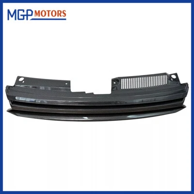 Grille Badgeless Carbon Fiber Print For 2010 2011-2014 VW MK6 Golf Sportwagen Foto 1 de 4