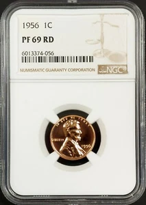 1956 Proof Lincoln Cent certified PF 69 RD by NGC!  - Picture 1 of 4