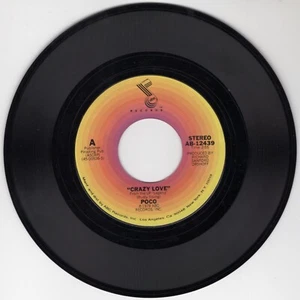 POCO Crazy Love / Barbados 45 RPM 7" POP ROCK Vinyl Record ABC Records - Picture 1 of 2