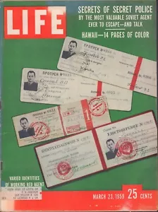 LIFE March 23,1959 Russian Agents Fake ID's / Iraqi Revolt / Aga Khan - Picture 1 of 3