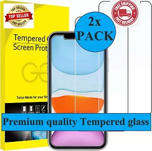 Tempered Glass Screen Protector For iPhone 14 13 12 11 Pro Max Mini XR X Max 7 8 - Picture 1 of 6