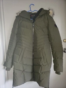 PAJAR QUEENS FUR TRIM QUILTED DOWN COAT GREEN 500 Retail $487.89 B-30 - Picture 1 of 14