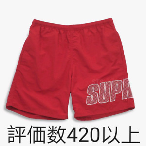 Supreme Logo Appliqué Water Short Pants Red Size M Preowned