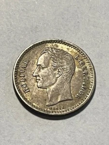 1935 Venezuela 1/2 Bolivar/Silver/VF++ #14613 - Picture 1 of 2