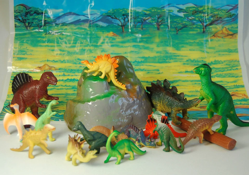 18-teiliges Jumbo Dinosaurier Spielset Spielzeug Tiere Actionfiguren Set T Rex Triceratops