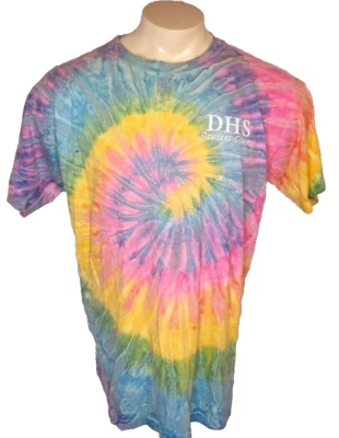 Camiseta Tie-Dye De Colección Años 90 DHS Consejo Estudiantil Rasta School 420 Talla L HECHA EN EE. UU. Foto 1 de 4