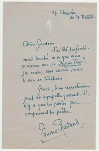 Maurice Rostand (1891-1968), autor francés, carta autógrafa firmada - Imagen 1 de 1