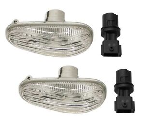 Set of 2 Side Marker Light (White) Front (Left + Right) PRO PARTS for Saab