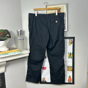 Vintage Y2K Carhartt Ripstop Cargo Pants Size XL Black - Picture 1 of 8
