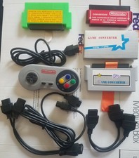 Nintendo Nes - Famicom Adapter Combo for Cart & Controllers NOS