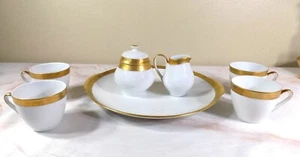 Hutschenreuther Germany teilweises Kaffeeservice 4 Tassen, Milchkännchen und Zuckerdose, Servieren - Bild 1 von 8