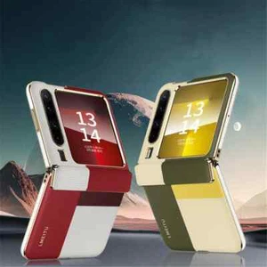 Funda delgada de cuero genuino con bisagra magnética para Huawei Pura X cubierta de rejillas de empalme - Imagen 1 de 28