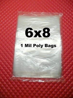 100 bolsas de mercancía 6""x 8"" pequeñas 1 mil bolsas de almacenamiento transparentes 6x8 Foto 1 de 3
