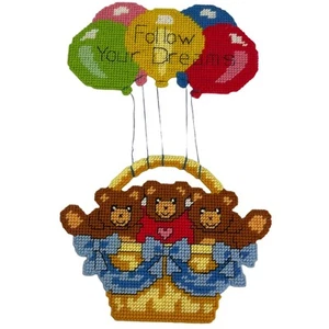 Globos de peluche decoración colgante de pared habitación bebé sigue tus sueños hechos a mano - Imagen 1 de 4