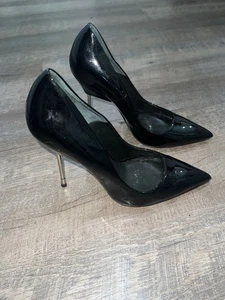 Kurt Geiger London Damen Schwarz Lackleder Spitz zulaufend Stiletto Heels 36,5 - Bild 1 von 4