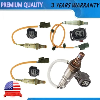 4Pcs 02 Oxygen Sensor Up+Down For Acura MDX RLX 2014-2020 RDX 3.5L V6 2013-2018 - Image 1 of 4