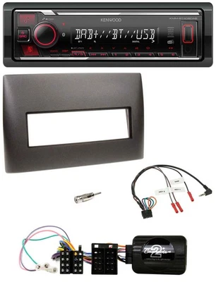 Kenwood Lenkrad Bluetooth USB DAB Autoradio für Fiat Stilo 2001-2007 schwarz - Bild 1 von 4