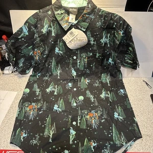 Camisa Harry Potter Mundo Mágico Bosque Prohibido Abotonada Hombre Talla S Nueva con Etiquetas - Imagen 1 de 4