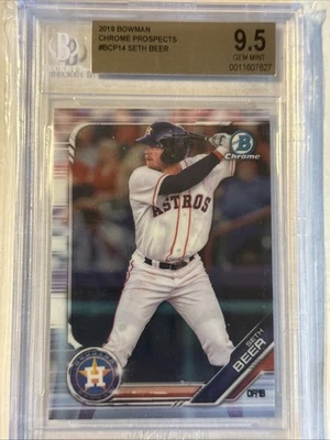 2019 Bowman Chrome Prospects Seth Beer #BCP-14 BGS 9.5 GEM MINT - Image 1 of 2