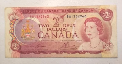 Canada $2 Dollars 1974 Banknote Pick 86a Baffin Island Inuit Hunting Family - Image 1 of 2