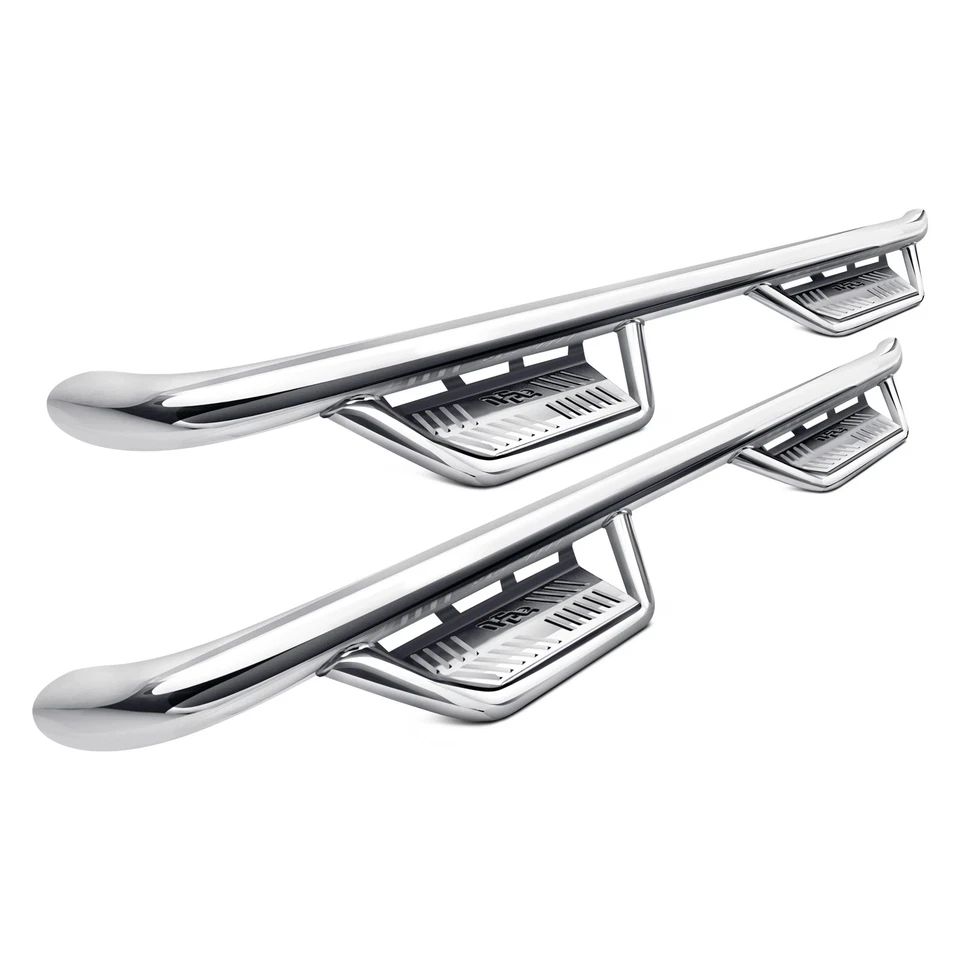 For Chevy Silverado 3500 HD 15-19 3" Podium Cab Length Polished Round Side Steps - Image 1 of 4