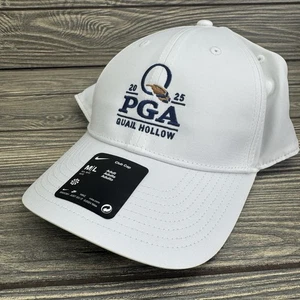Nike Dri-Fit Golf Hat 2025 PGA Championship Quail Hollow Club Cap M/L bianco nuovo con etichette - Foto 1 di 7