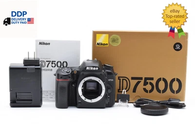 [EXC+5 in BOX] Nikon D7500 20.9MP Digital Camera Black Body S/C165821 From JAPAN - Image 1 of 4
