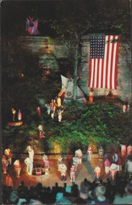 Gruß an den Flaggenständer Rock Indianer Wisconsin Dells Chrom Postkarte - Bild 1 von 2