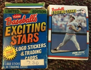 1987 FLEER Baseball's EXCITING STARS 44 card set - without logo stickers - Picture 1 of 1
