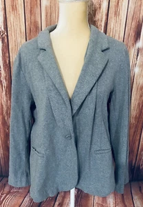 Women’s Large Jacket A New Day Gray Softshell Long Sleeves Medium Weight Soft - Picture 1 of 10