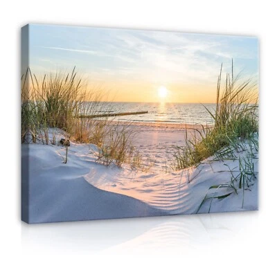STRAND MEER OSTSEE XXL Wandbilder Wohnzimmer Leinwand Bilder Canvas Wandbild 24 - Bild 1 von 4