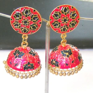  Handmade Unique Designer Antic German Silver Jewelry Jhumka Earrings   ER3 - Picture 1 of 2