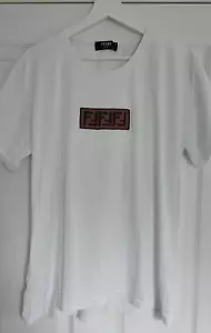 Fendi FF Box Logo Slim Fit t-shirt, Fit size XL Chest:48" Made in Italy - Picture 1 of 9