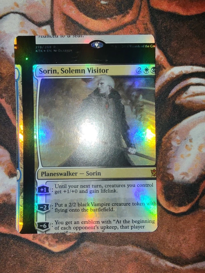 FOIL NFC Miscut Sorin, Solemn Visitor Khans of Tarkir MTG Magic the Gathering - Image 1 of 2
