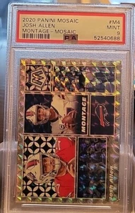 2020 PANINI MOSAIC JOSH ALLEN MONTAGE MOSAIC #M4 - PSA 9 - LOW POP OF 8 - Picture 1 of 5