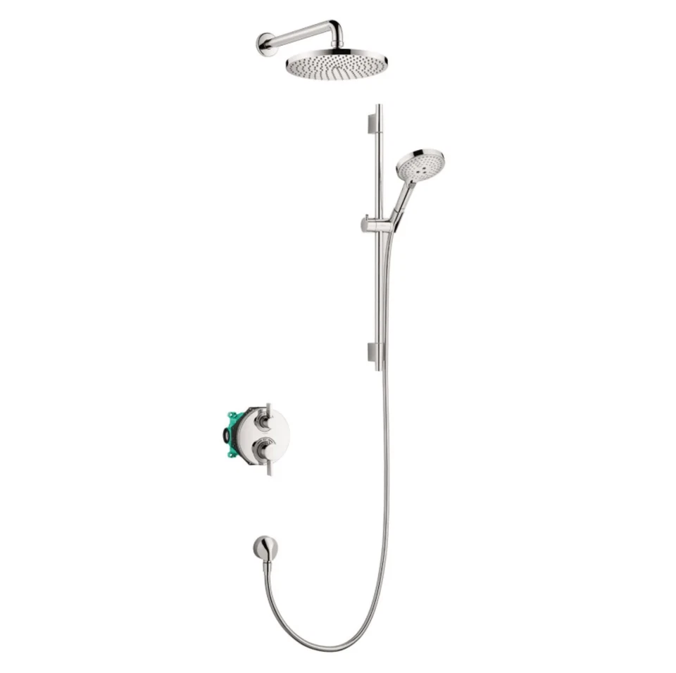 Hansgrohe "Raindance S" Thermostatic Showerhead/Wallbar Set - Chrome (04915000)
