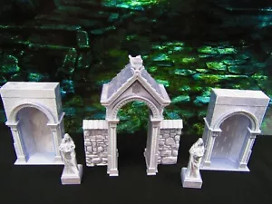 Ingresso ingresso ad arco cimitero con statue cimitero terreno sparso stampa 3D - Foto 1 di 4