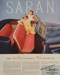 Vintage Zeitschrift Printanzeige - 1941 Fortune Mag. - DOW Chemicals "SARAN" Kunststoff - Bild 1 von 4