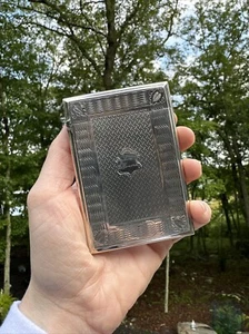 Victorian Sterling Silver Visiting Card Case Birmingham 1859 Franz Meyer? 41g - Picture 1 of 13