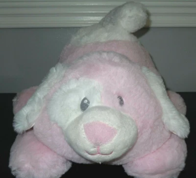 Peluche Aurora Baby Rosa Blanco Perro Peluche 10” Cachorro Lovey Juguete de Seguridad D2 Foto 1 de 4