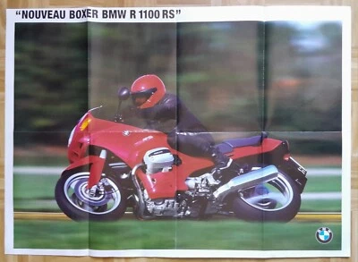 Gran Póster BMW R 1100 RS Folleto Juego Moto 1993 FR Color Formato: 57cmx80cm - Imagen 1 de 4