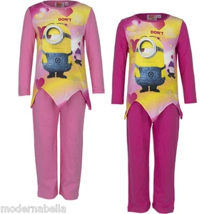 Super Minions Rosa Pijama Niña Cattivissimo Me ORIGINAL Algodón 100% 4-8 Años - Imagen 1 de 3