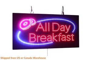 All Day Breakfast Sign, TOPKING Signage, LED Neon, Store, Window, Shop Display - Picture 1 of 7