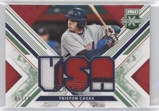 2019 Elite Extra Edition USA National Team Materials Emerald /10 Triston Casas