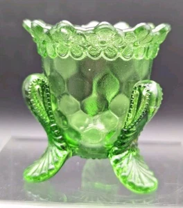 Vintage Degenheart Smaragdgrün Vergissmeinnicht 2 1/2" Zahnstocherhalter - Bild 1 von 10