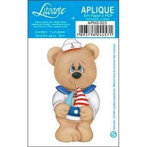 Teddy Bear Sailor : Wood Ornament Decor Crafts Hobby Shape Laser Marine Maritime - Picture 1 of 1