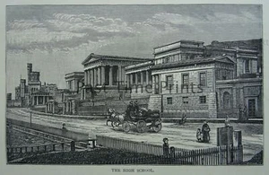 Edinburgh CALTON HILL & OLD ROYAL HIGH SCHOOL Original Victorian Print c1881 - Picture 1 of 2