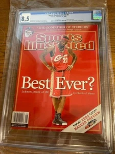 February 21, 2005 LeBron James Cleveland Cav Sports Illustrated NO LABEL CGC 8.5 - Picture 1 of 2